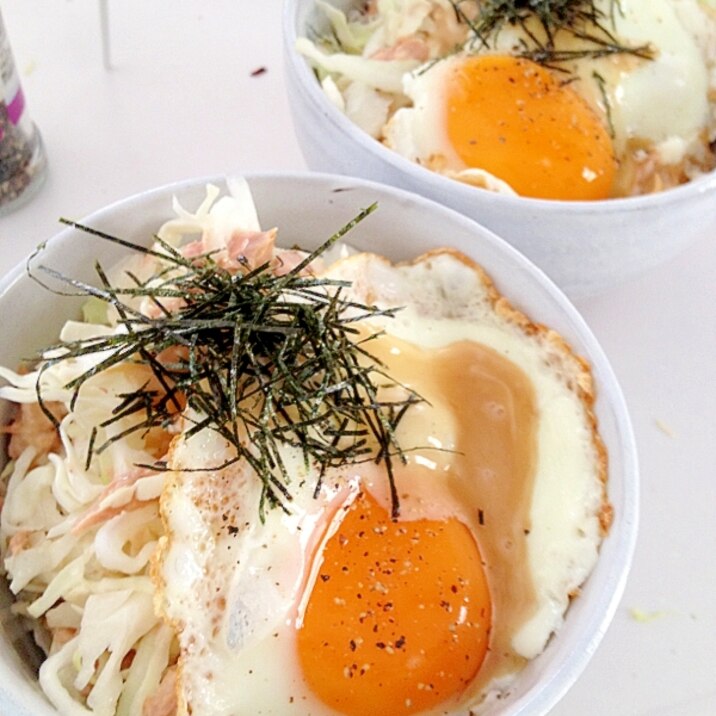 手軽で簡単！ツナとキャベツ照りマヨ丼